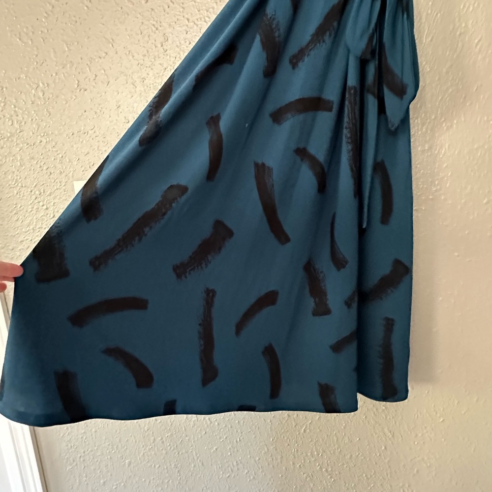 Apt. 9 Women's Large Blue and Black Casual Dress with Tie Waist - Long Length"? - Picture 2 of 8